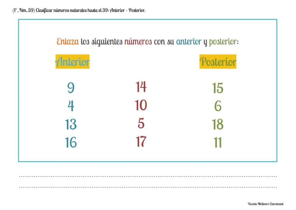 💙 NÚMEROS DEL 30 AL 40 💙 Primero de Educación Primaria (6 años) 💙 NÚMEROS DEL 30 AL 40 💙 Primero de Educación Primaria (6 años)