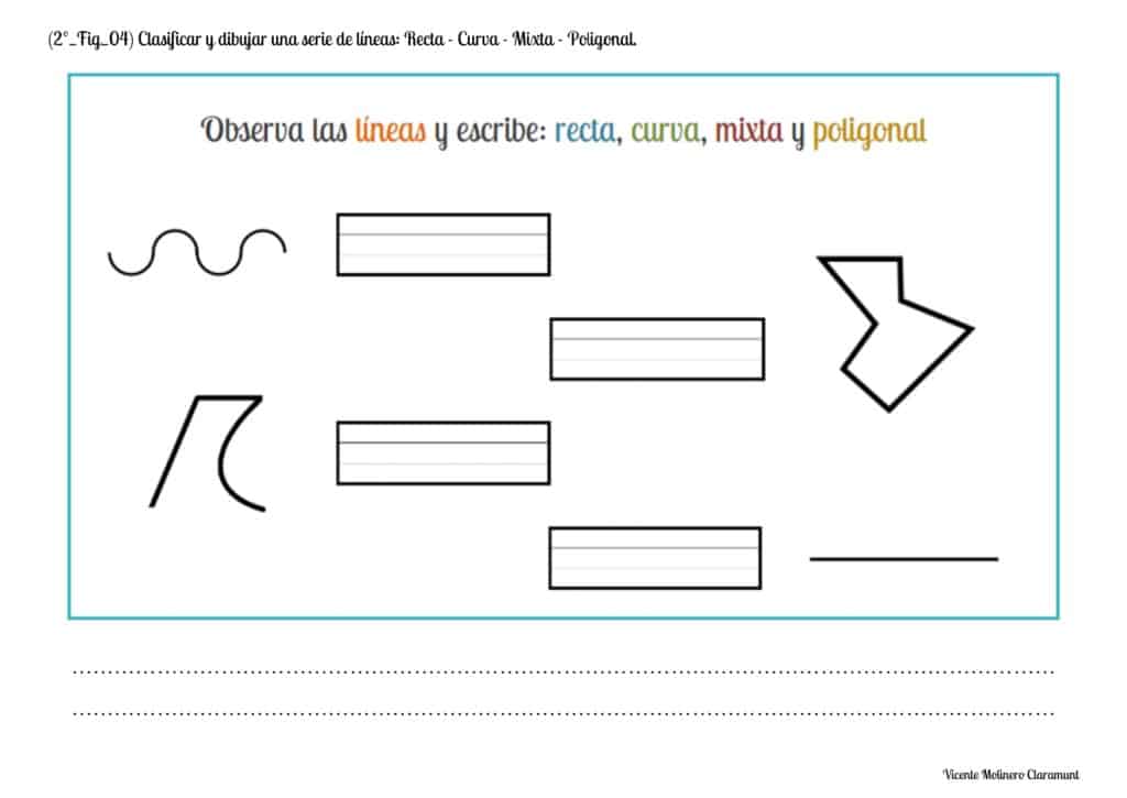Lineas Rectas Curvas Y Poligonales 2o Primaria
