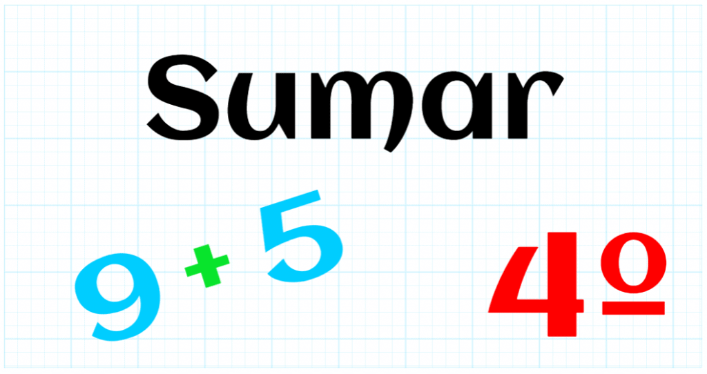 EDUCACION PRIMARIA 4º - SUMAR