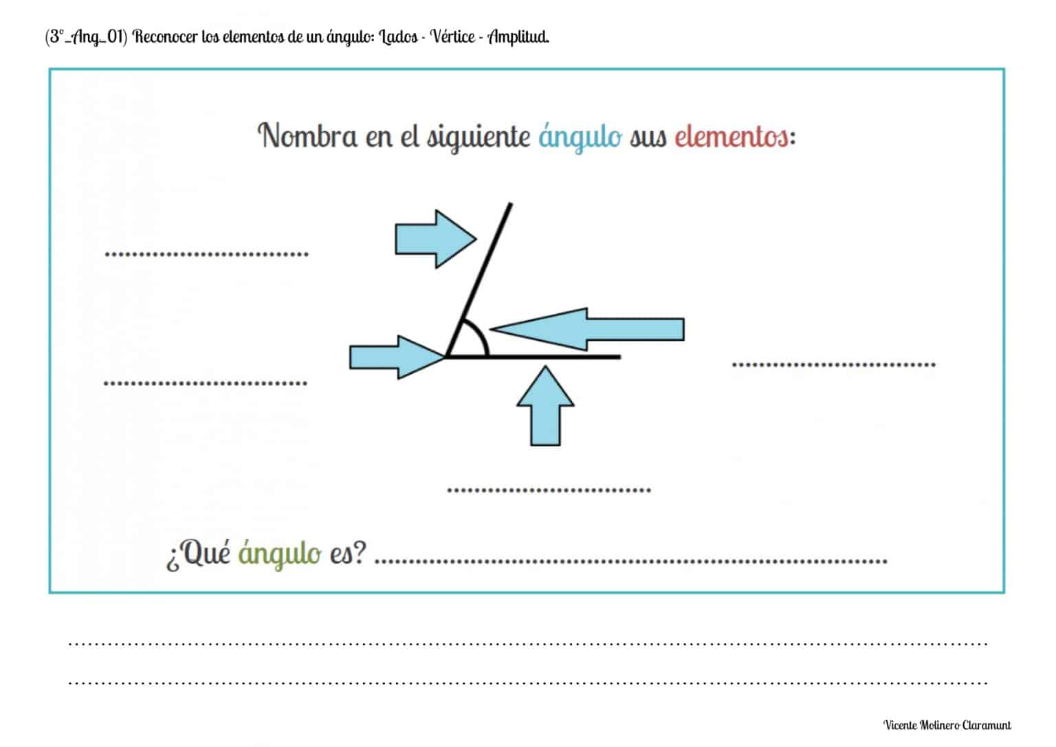 📚 Tipos de Ángulos 📚 3º Educación Primaria