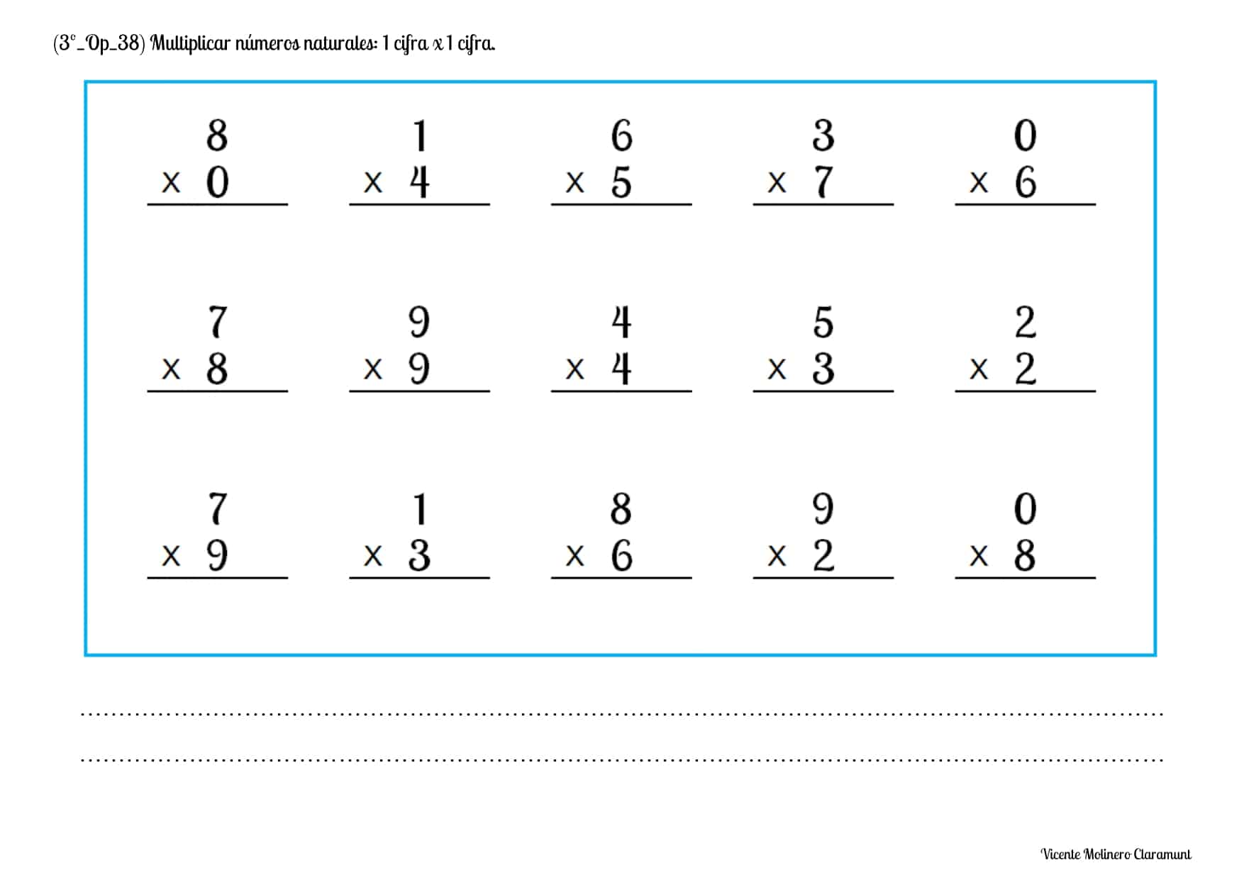 Ficha Interactiva De Multiplicaciones Para 3ro Primaria | Images and ...