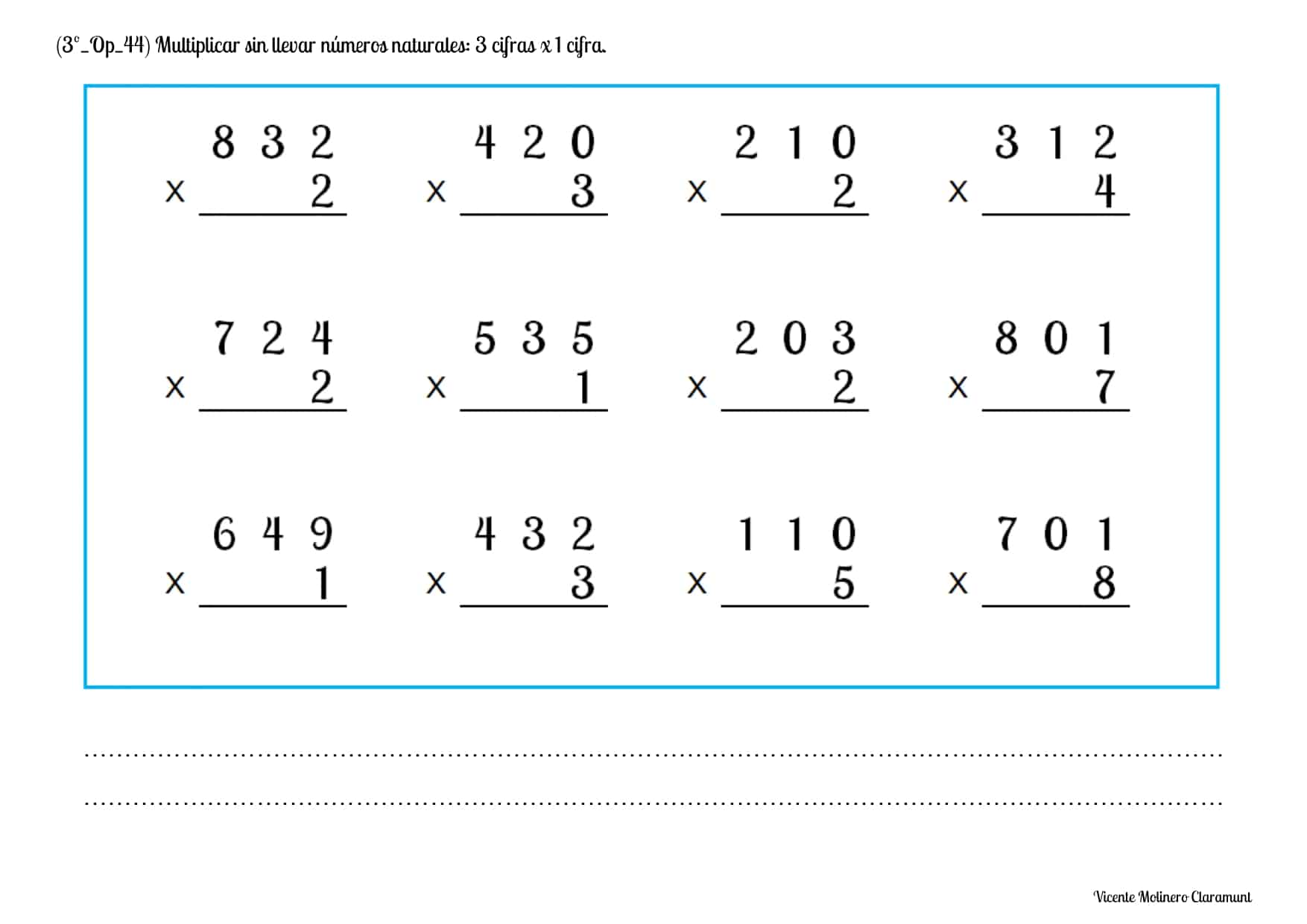 Ficha Online De Multiplicaciones Para 3 Ep Puedes Hacer Los Ej En Images