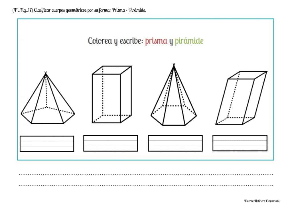 💙 CUERPOS GEOMÉTRICOS 💙 Cuarto Educación Primaria (9 años)