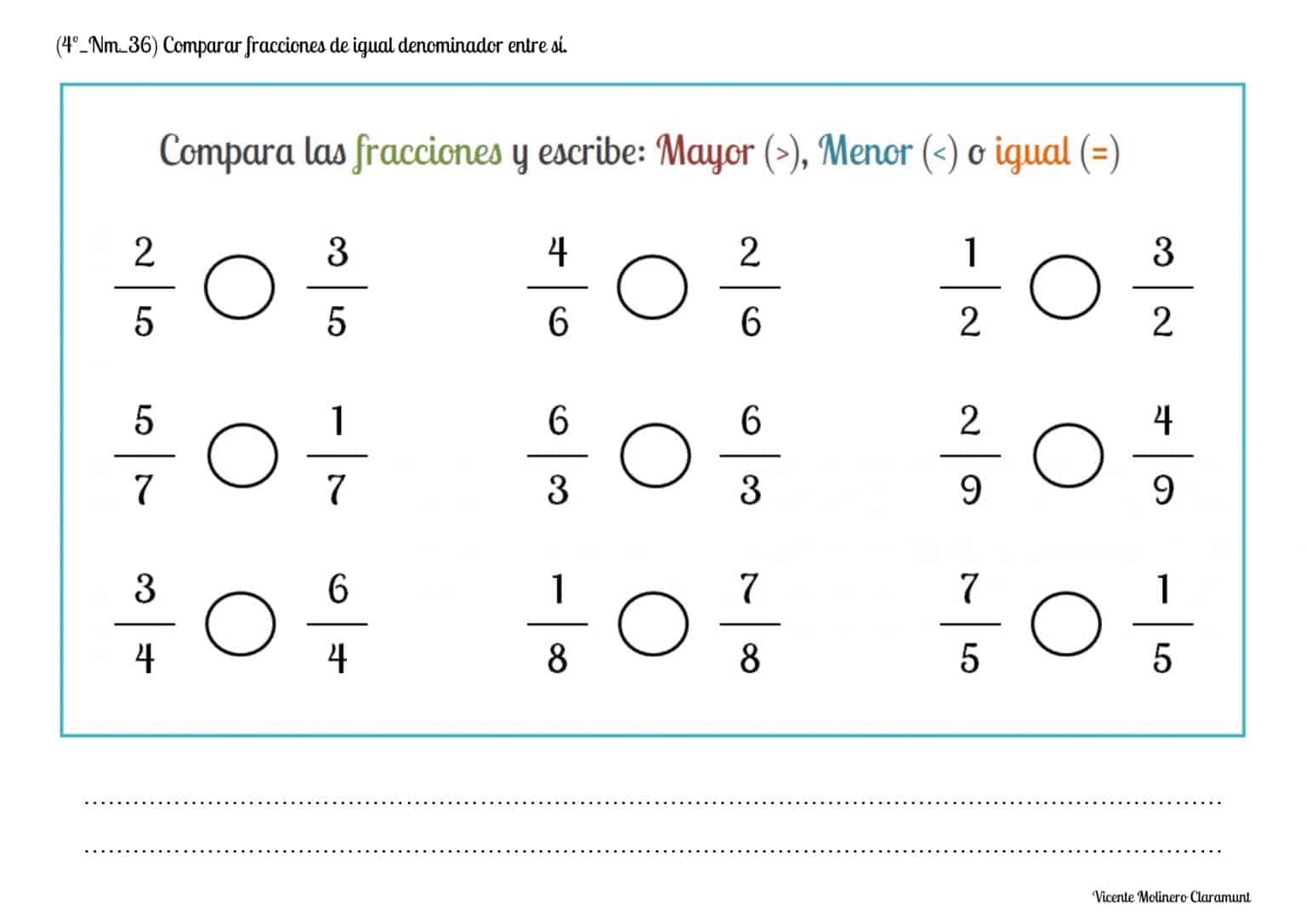 🔢 Representar Fracciones Mayores a la Unidad 🔢 PDF