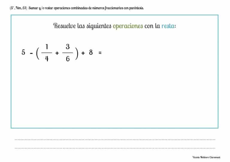 🔢 Fracciones Propias, Impropias y Mixtas 🔢 Ejercicios PDF