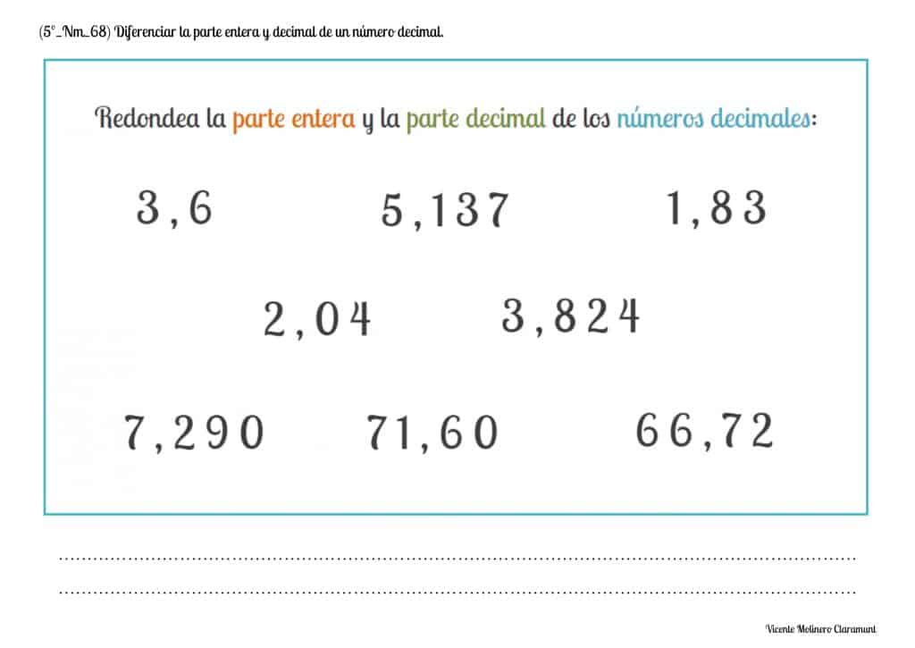 Tema 1 Sistema de Numeración Decimal Matemáticas 6º PRIMARIA