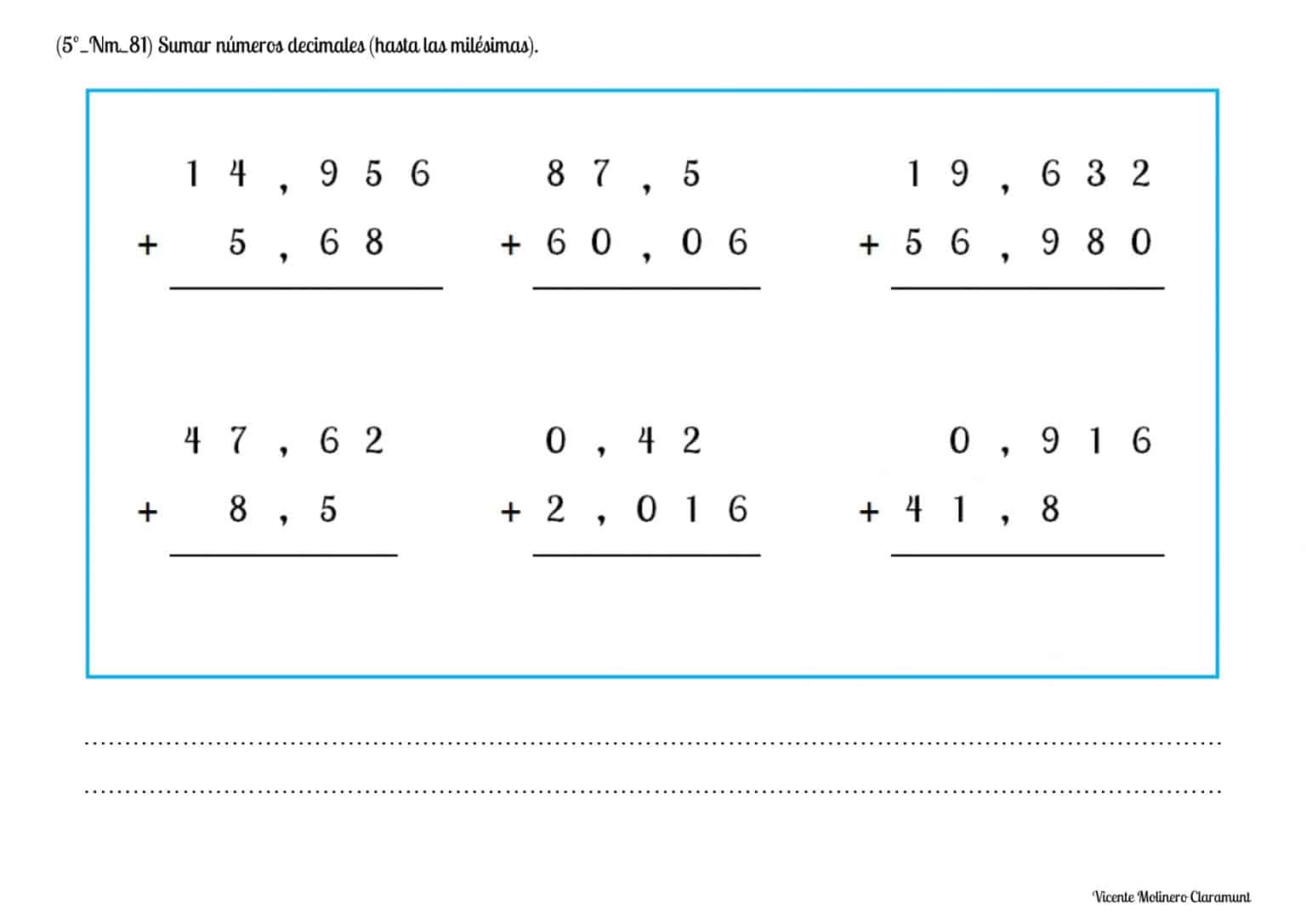 problemas decimales 5 primaria pdf