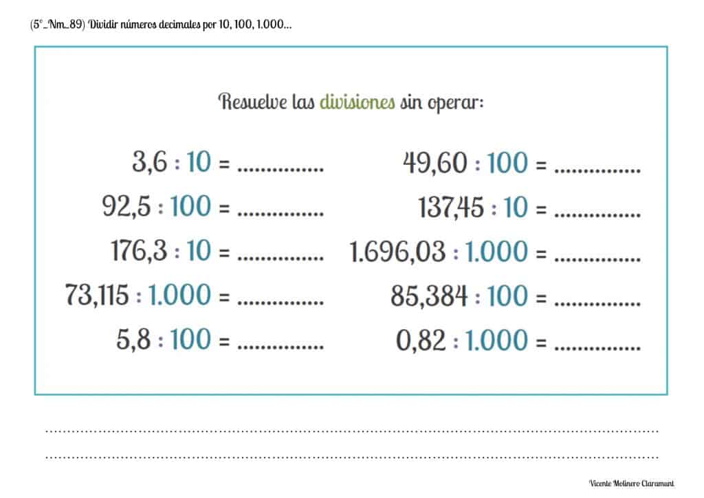 Numeros Decimales Quinto Educacion Primaria 10 Anos Numeros Decimales Quinto Educacion Primaria 10 Anos
