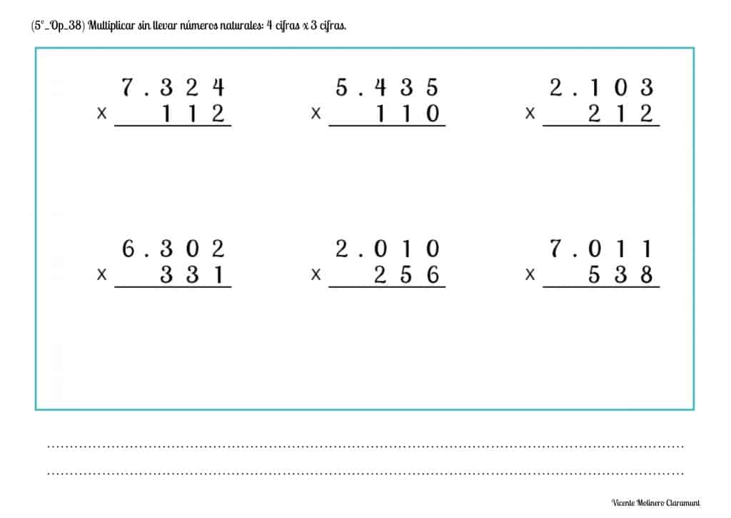 La Multiplicacion Online Worksheet For 5to Grado De Primaria | Images