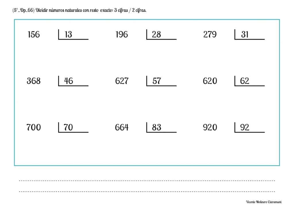💙 DIVISIÓN POR 2 CIFRAS 💙 Quinto de Educación Primaria