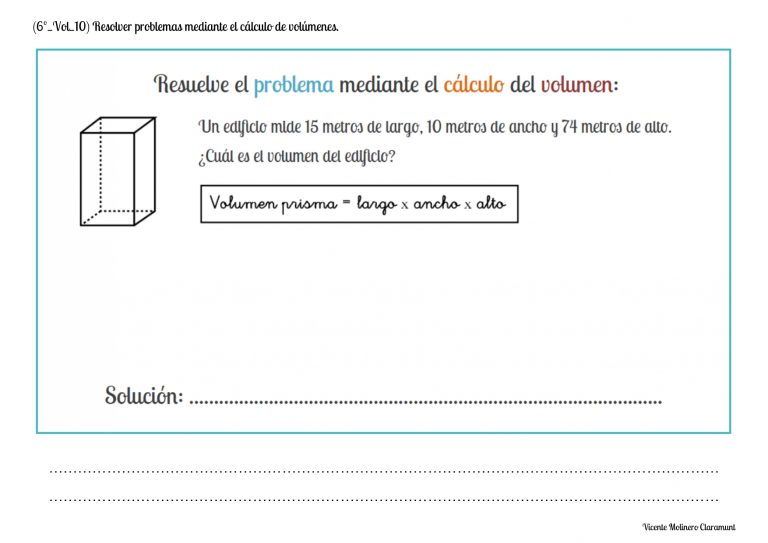 💙 VOLUMEN Y UNIDAD CÚBICA 💙 Sexto Educación Primaria