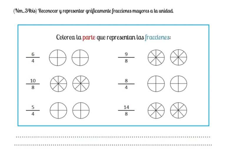 🔢 Fracciones Equivalentes por Representación Gráfica 🔢 PDF