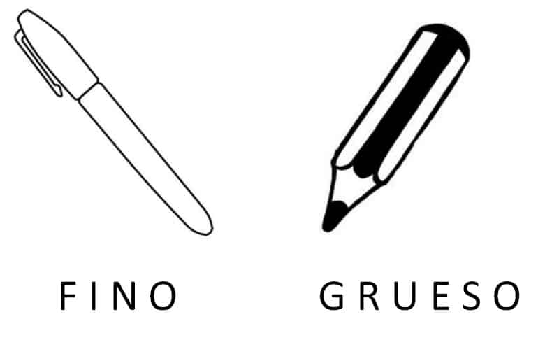 explicacion concepto grueso y fino