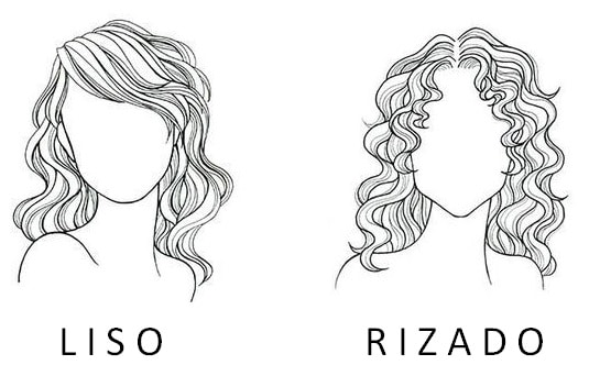 explicacion con ejemplo diferencia liso y rizado