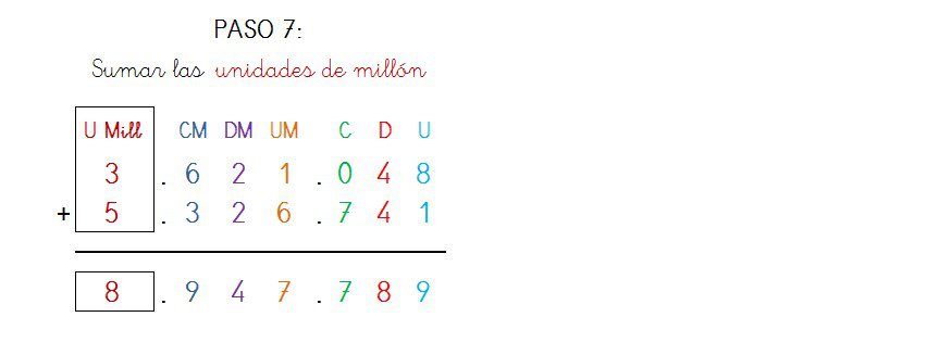 suma y solucion 7 cifras sin llevar - 4